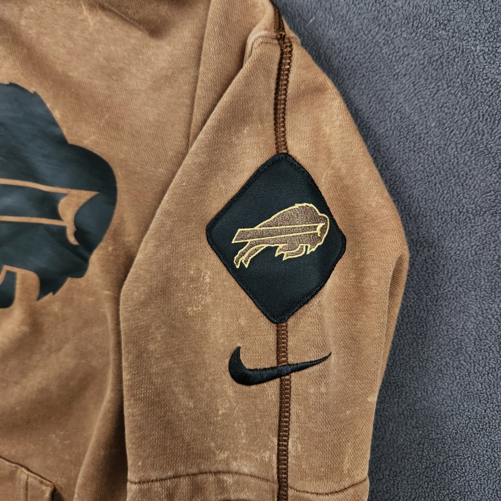 Buffalo Bills 2023 Sideline Salute To Service Nike Hoodie Mens Large Brown - Picture 3 of 12